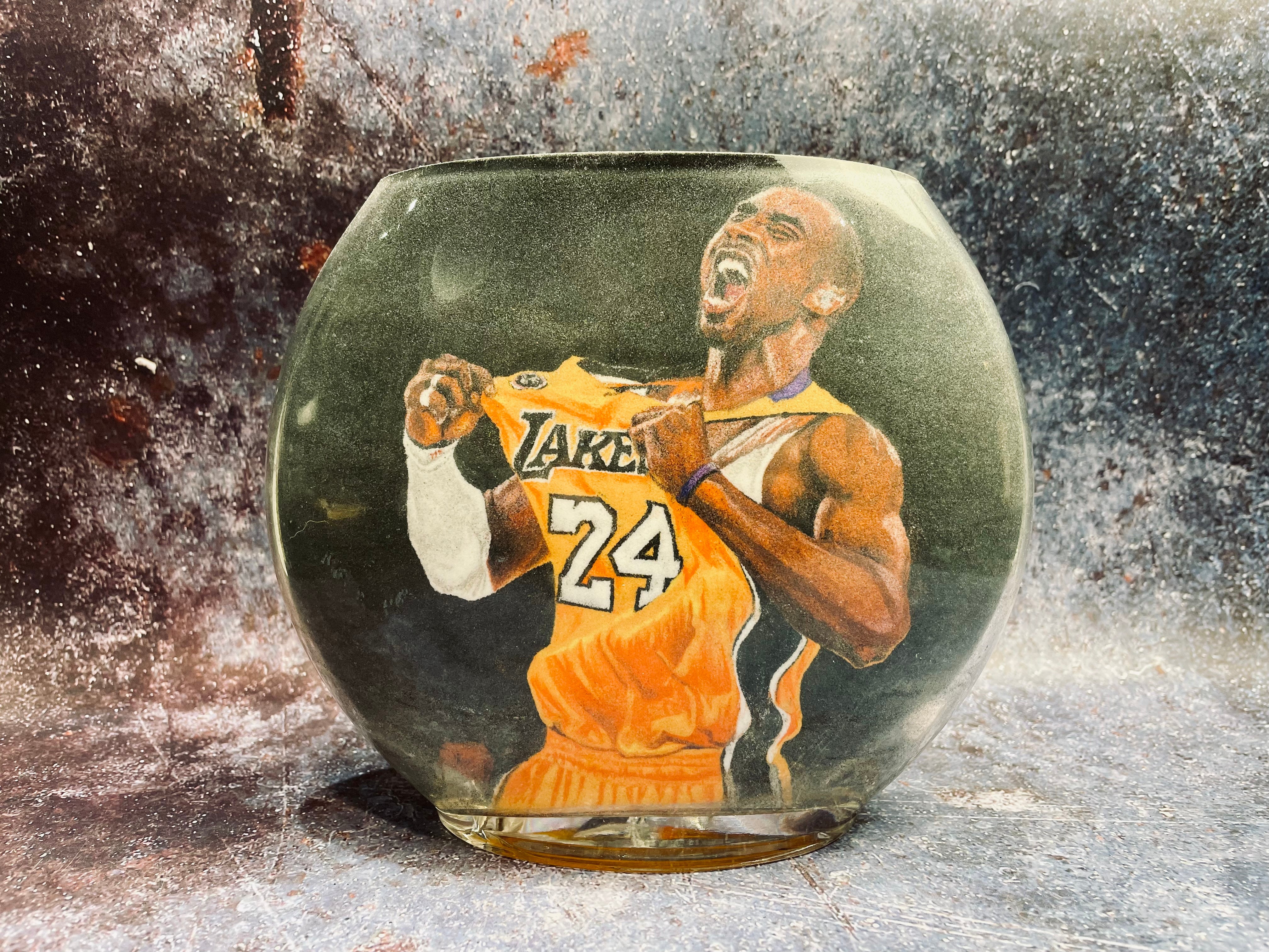 Kobe - Epic Moment of Glory: A Sand Portrait of a Basketball Legend